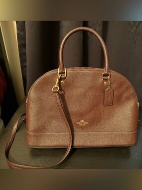 Coach Mini Sierra Burgundy Dome Satchel with Removable Strap